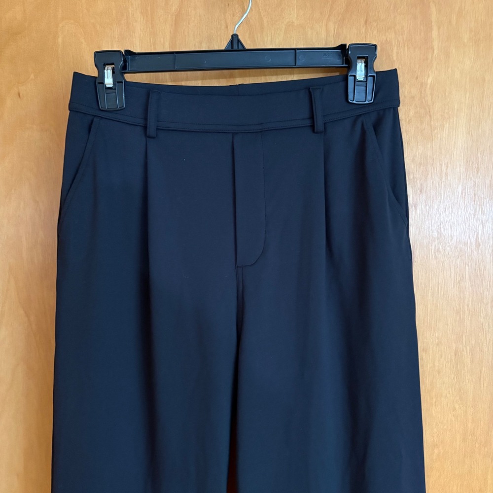 Halara Wide Leg Trousers Womens Small Black HaloTek Air Pleated High Waist NEW - Picture 2 of 8
